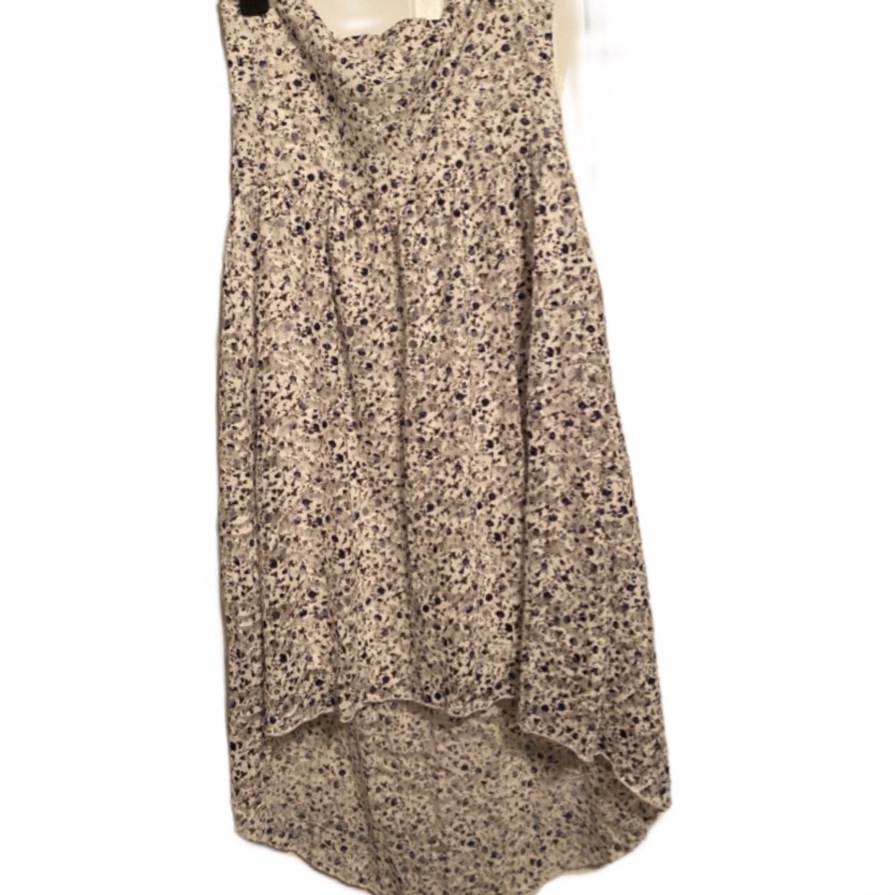 Floral denim Hi low Dress